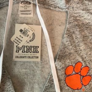 Pink Victoria’s Secret Clemson Tigers Crop Hoodie